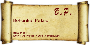 Bohunka Petra névjegykártya